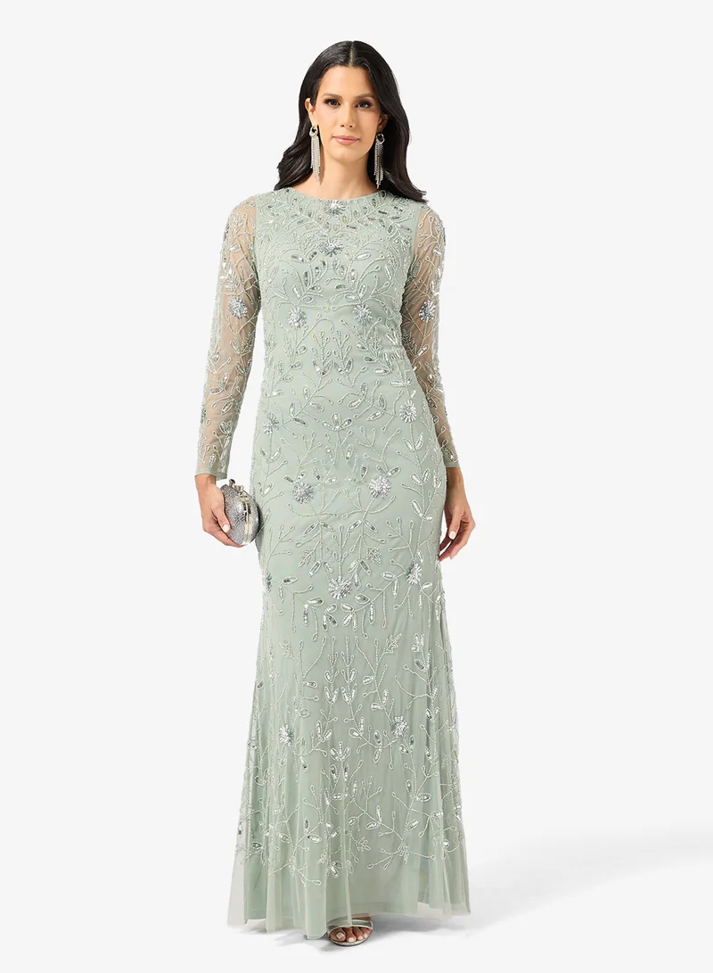 Namshi x Bead Embellished Evening Gown