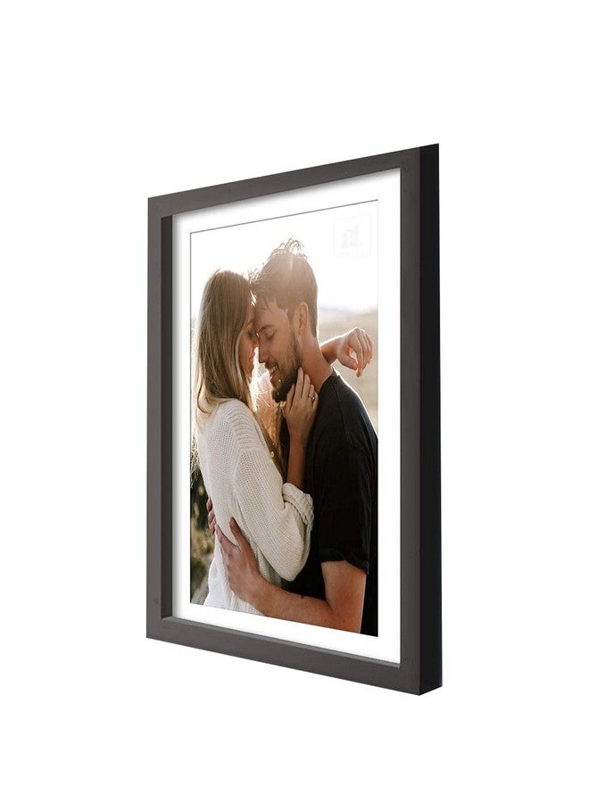 Art Street Synthetic Wall Photo Frame, Bedroom, Office, Living Room (10 inches x 12 inches, Matted to 8 inches x 10 inches, Black) - Image 1