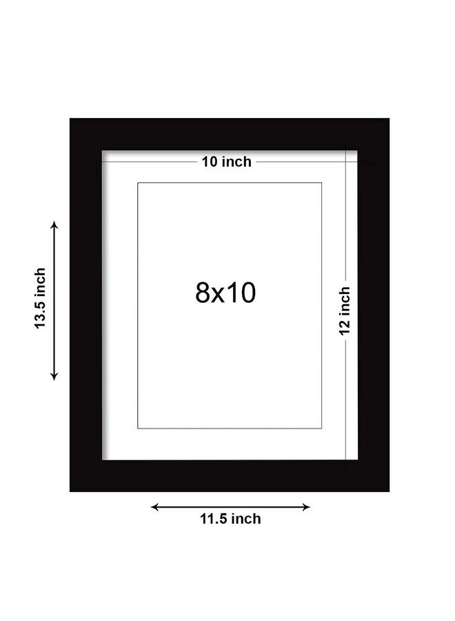 Art Street Synthetic Wall Photo Frame, Bedroom, Office, Living Room (10 inches x 12 inches, Matted to 8 inches x 10 inches, Black) - Image 3