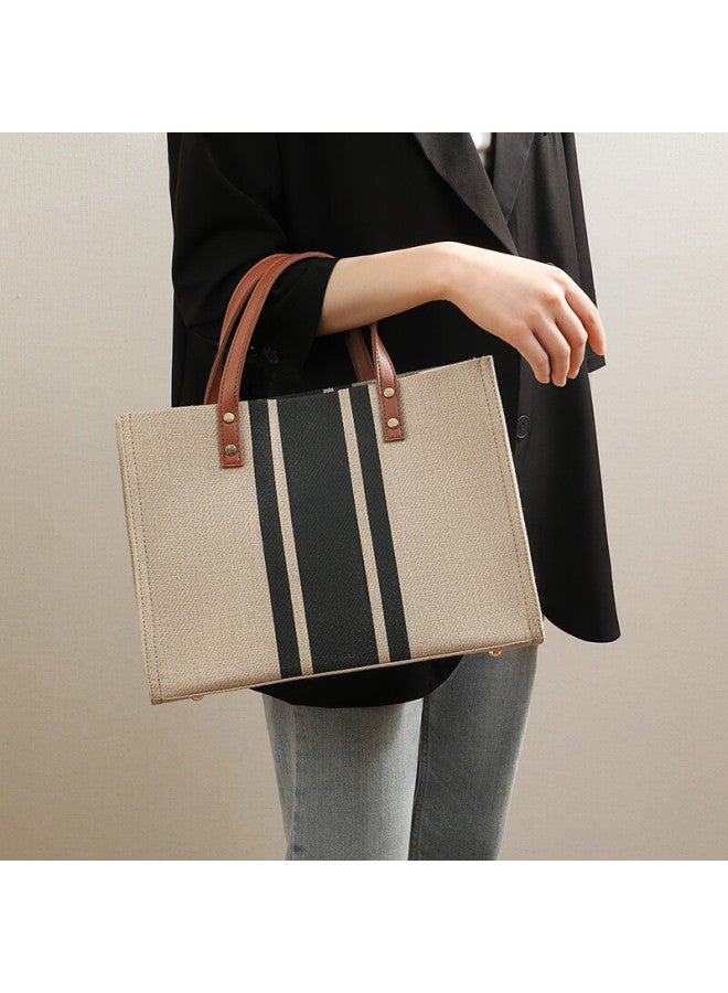 Viney Handbag, Women's Large Capacity Laptop Tote Bag, Canvas Handheld Crossbody Bag, Birthday Gift For Girlfriend, Qixi Festival Gift - Image 2