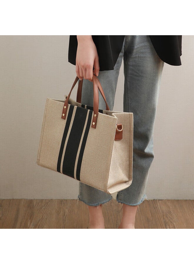 Viney Handbag, Women's Large Capacity Laptop Tote Bag, Canvas Handheld Crossbody Bag, Birthday Gift For Girlfriend, Qixi Festival Gift - Image 1