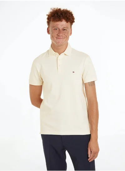 TOMMY HILFIGER Men's 1985 Slim Polo Shirt - Cotton, Beige