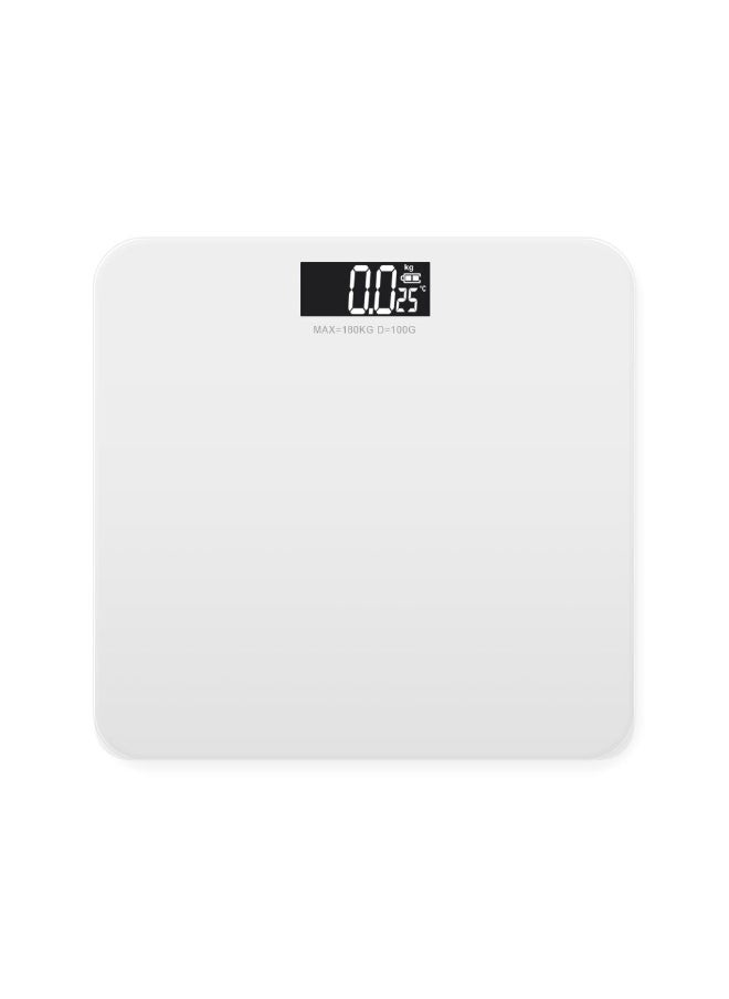 Miniso 28cm Tempered Glass Digital Body Weight Scale with Temperature Display  Model: SCTZC-220419(White) 