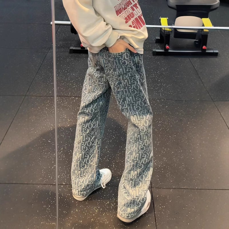 Unisex Classic Denim Jeans Loose Fit Daily Outdoor Wear - Image 2