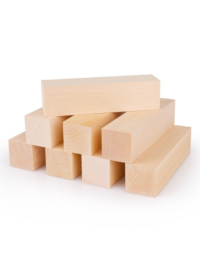 Fowecelt 8 Pack Basswood Carving Blocks 6 X 1.5 X 1.5 Inch, Large Whittling Wood Carving Blocks Cubes Kit for Kids Adults Beginners or Expert, Home/Arts/Crafts/Class/Christmas DIY Supplies - Image 1