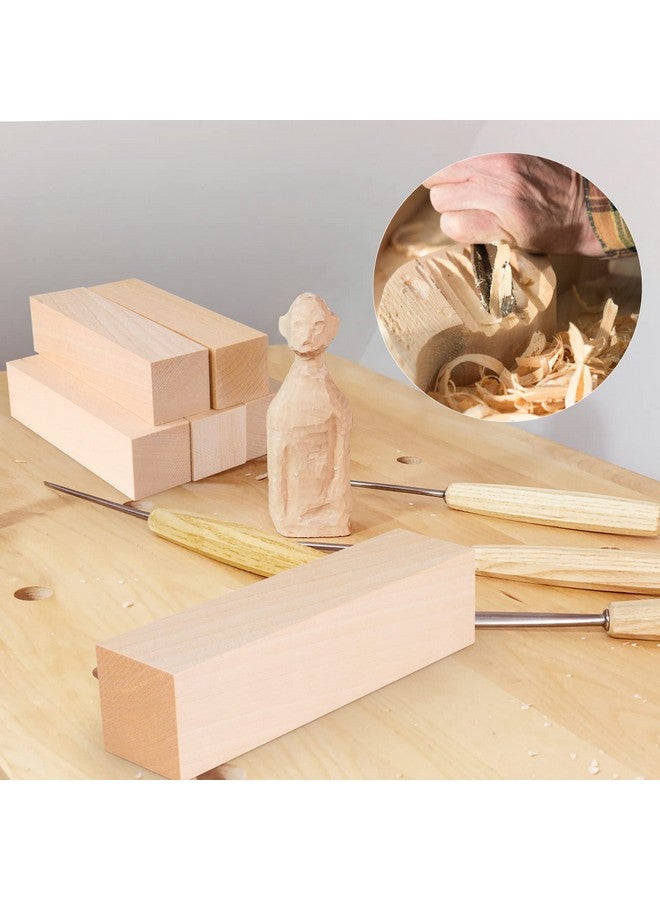 Fowecelt 8 Pack Basswood Carving Blocks 6 X 1.5 X 1.5 Inch, Large Whittling Wood Carving Blocks Cubes Kit for Kids Adults Beginners or Expert, Home/Arts/Crafts/Class/Christmas DIY Supplies - Image 4