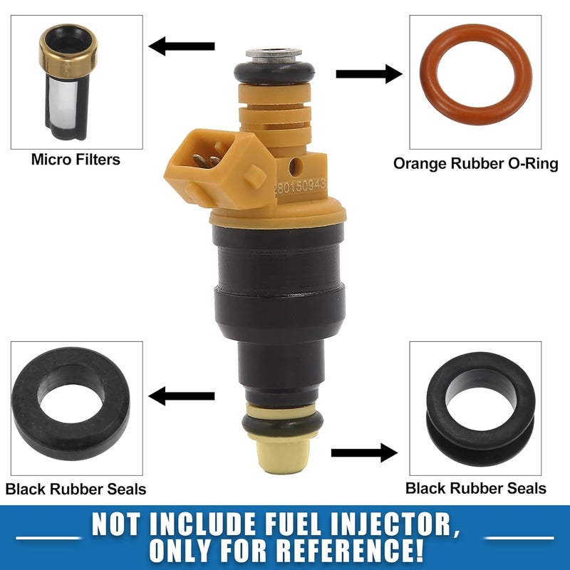 A ABSOPRO Fuel Injector O Rings Seals Repair Kit - Image 4