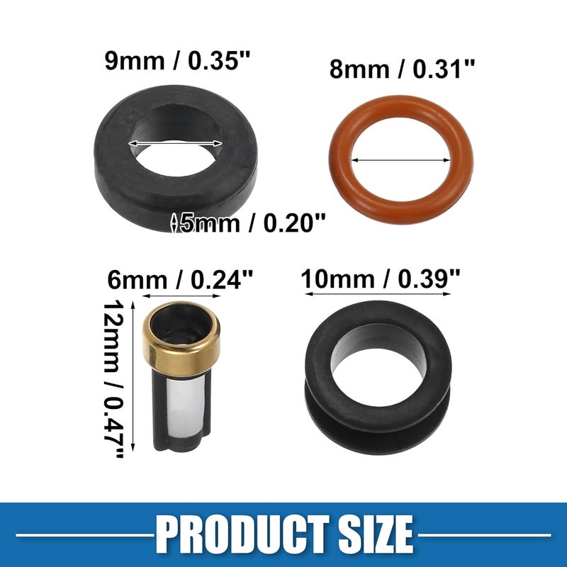 A ABSOPRO Fuel Injector O Rings Seals Repair Kit - Image 5