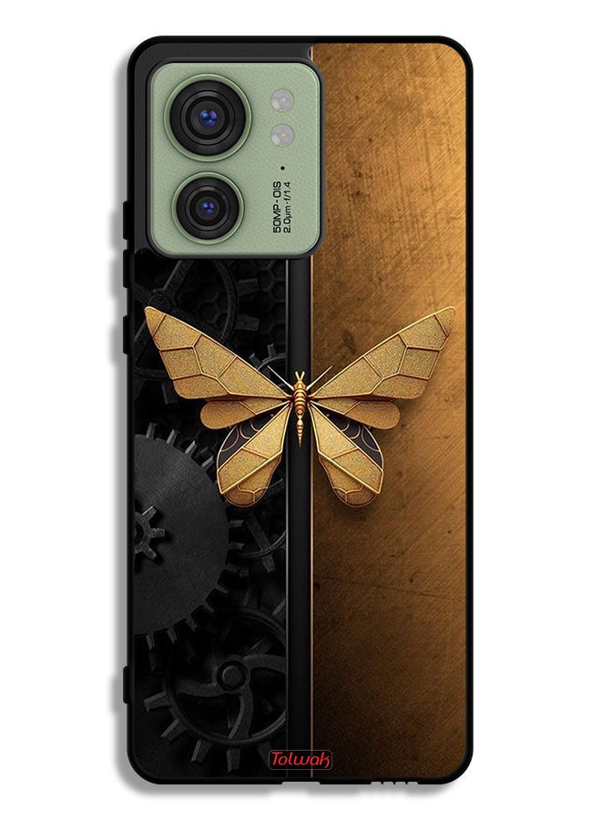 Tolwak غطاء حماية موتورولا إيدج 40 - غطاء فولاذي على شكل فراشة - Image 1