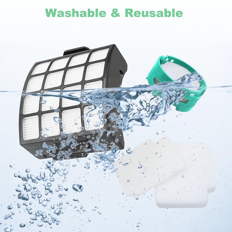 Alrens AZ3002 Replacement Filters and Odor Kit for Shark AZ3002 AZ3000 AZ3000W Stratos Duo Clean PowerFins Upright Vacuumm, 2 Filter + 4 Foam & Felt Kit + 4 Odor Neutralizer Cartridges - Image 5