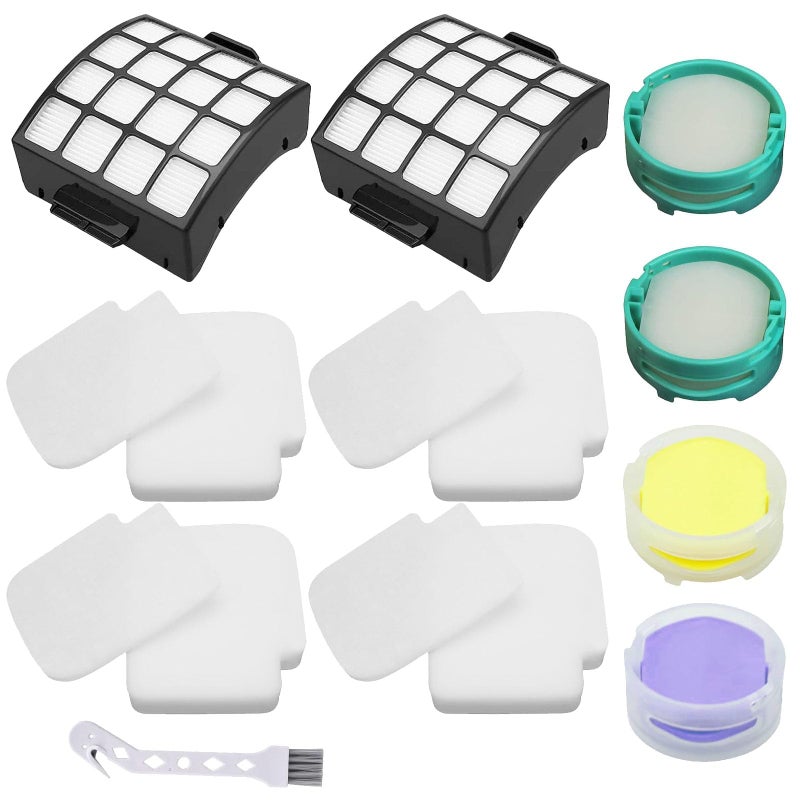 Alrens AZ3002 Replacement Filters and Odor Kit for Shark AZ3002 AZ3000 AZ3000W Stratos Duo Clean PowerFins Upright Vacuumm, 2 Filter + 4 Foam & Felt Kit + 4 Odor Neutralizer Cartridges - Image 1