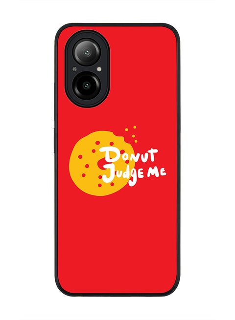 Rugged Black Edge Case for Realme C67 4G, Slim fit Soft Case Flexible Rubber Edges Anti Drop TPU Gel Thin Cover -  Donut judge me