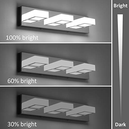 Ralbay Dimmable LED Vanity Light Modern 3 Light Acrylic Stainless Steel for Bathroom Vanity Lighting Fixtures - Image 5