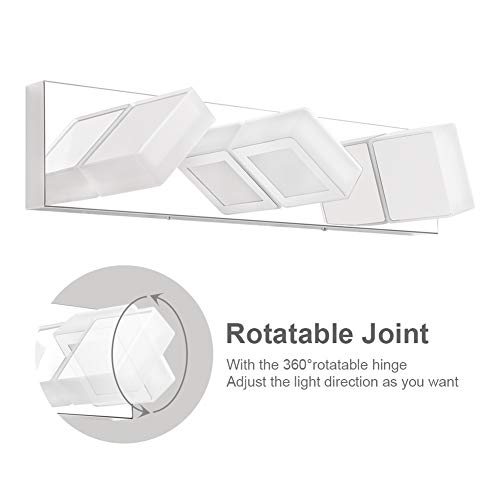 Ralbay Dimmable LED Vanity Light Modern 3 Light Acrylic Stainless Steel for Bathroom Vanity Lighting Fixtures - Image 4