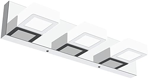 Ralbay Dimmable LED Vanity Light Modern 3 Light Acrylic Stainless Steel for Bathroom Vanity Lighting Fixtures - Image 1