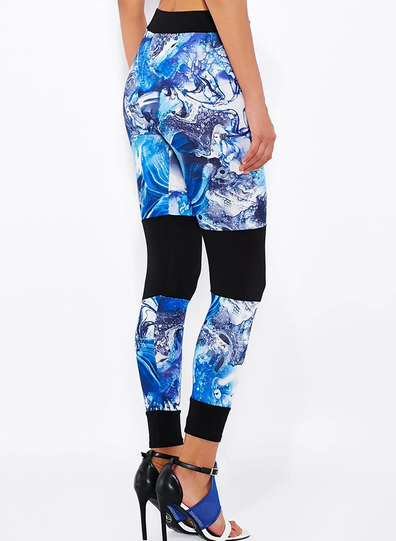 boohoo Printed Panel Sports Leggings