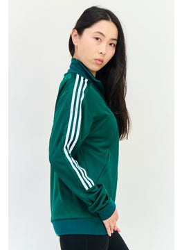 Adidas Women Sportswear Fit Long Sleeve Outdoor Sweatshirt, Green  - Image 4
