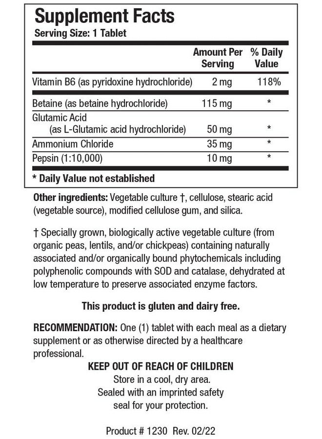 بيوتيكس ريسيرش Biotics Research HCl Plus™، يوفر هيدروكلوريد البيتين، والبيبسين، وحمض الجلوتاميك والمزيد. يدعم الهضم الصحي، 90 قرصًا - Image 2