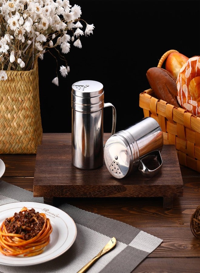 FoldTier ٦ قطع من علب التوابل سعة ١٤ أونصة مع فتحات وأغطية، مصنوعة من الفولاذ المقاوم للصدأ ٣٠٤، علب ملح وفلفل مع أغطية وفتحات قابلة للتعديل لمسحوق المطبخ - Image 4