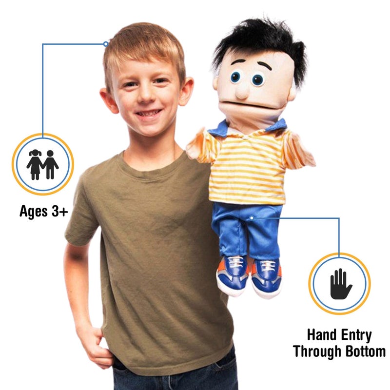 Silly Puppets 14 Bobby Peach Boy Hand Puppet - Image 3