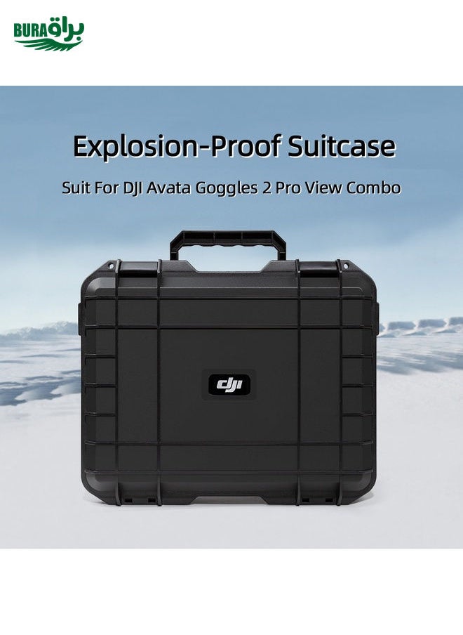 BURAQ - For DJI Avata / Goggles 2 Pro DJI Hard Shell Storage Box Case Suitcase(Black) - Image 1