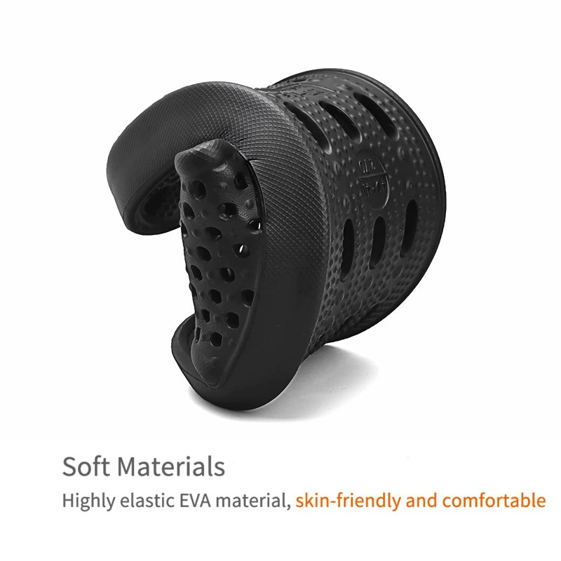 Xomiboe Shower Shoes Men Bathroom Slippers Non Slip Shower Sandals Slides Flip Flops Women House Quick Drying Rubber Plastic Bath Pool Travel Hotel Anti (Black,EU42-43) - Image 3