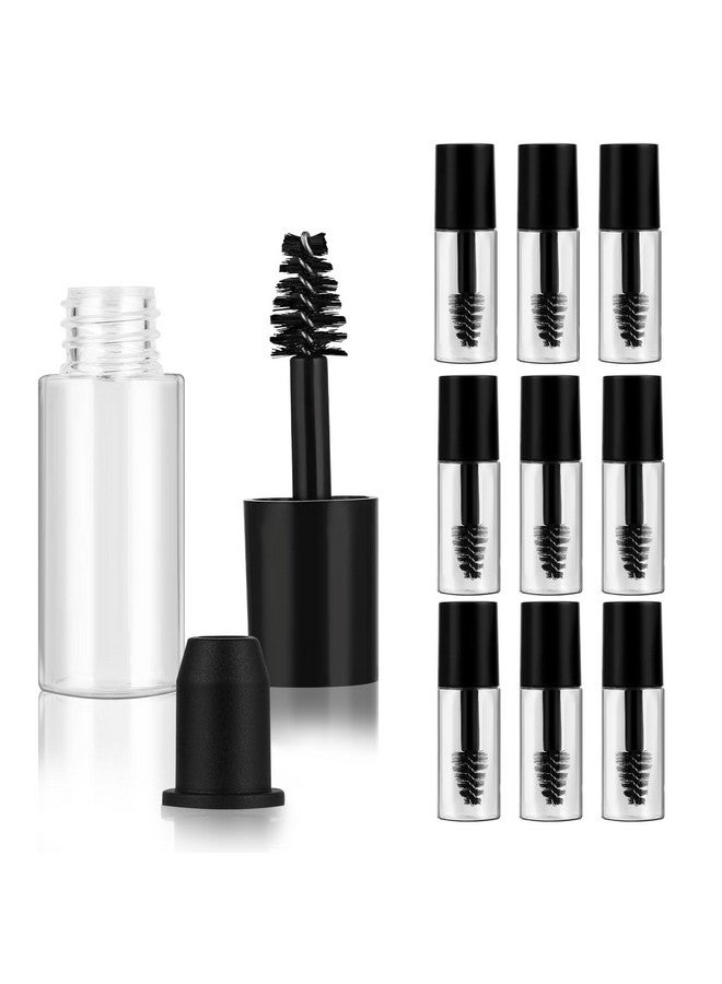 مولين 10 قطع من أنابيب ماسكارا صغيرة فارغة سعة 3 مل من مولين، زجاجة صغيرة لكريم الرموش مع حشوات مطاطية لعصا الرموش، مجموعة أنابيب ماسكارا فارغة لصنع الماسكارا بنفسك للمنزل والسفر - Image 1