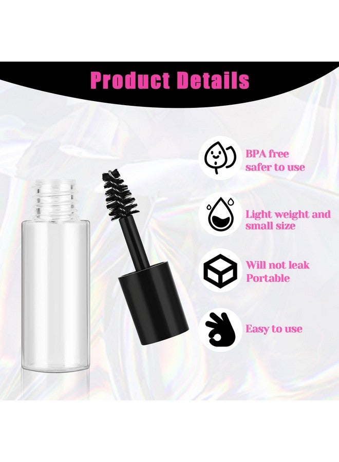 مولين 10 قطع من أنابيب ماسكارا صغيرة فارغة سعة 3 مل من مولين، زجاجة صغيرة لكريم الرموش مع حشوات مطاطية لعصا الرموش، مجموعة أنابيب ماسكارا فارغة لصنع الماسكارا بنفسك للمنزل والسفر - Image 3