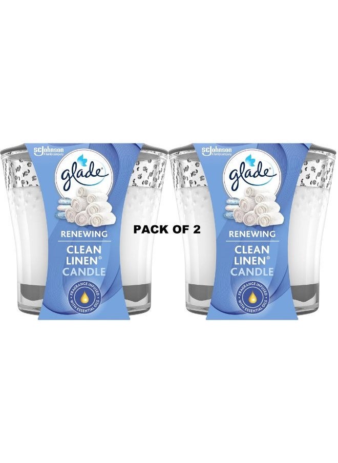 Glade - Clean Linen Scented Candle 2 Pcs - Image 1