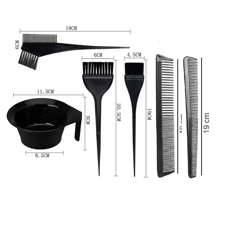 GITGRNTH Professional Hair Dye Coloring Kit – 7-Piece Hair Coloring Brush and Bowl Set with Mixing Bowl, Applicator Brushes, Dual-Sided Combs – Perfect for Hair Dye, Balayage, Bleaching & Highlights – Salon & Home Use - Image 2