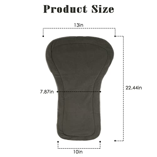 Lmaray 3 Pcs Oversized Diaper Inserts for Adult Cloth Diapers, Washable Reusable Diaper Inserts, 4 Layers Microfiber, 400ML Water Absorption, 22.4" L x 7.8" W - Image 2