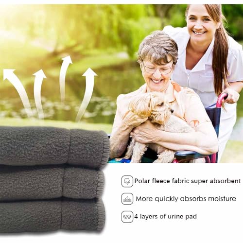 Lmaray 3 Pcs Oversized Diaper Inserts for Adult Cloth Diapers, Washable Reusable Diaper Inserts, 4 Layers Microfiber, 400ML Water Absorption, 22.4" L x 7.8" W - Image 4