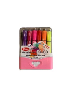 DECO 12 Pen Watercolor Set With Stamp 