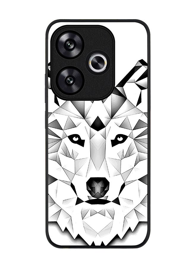 Stylizedd Rugged Black edge case for Xiaomi Poco F6 / Xiaomi Redmi Turbo 3, Slim fit Soft Case Flexible Anti Drop TPU Gel Thin Cover -  Poly Wolf - Image 1