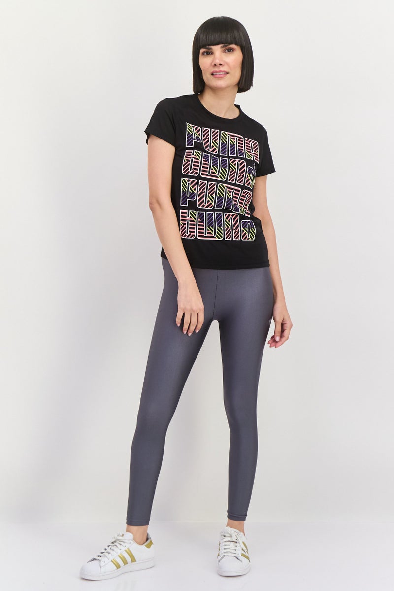 PUMA Women Sportswear Fit Short Sleeve Training Top, Black - Image 2