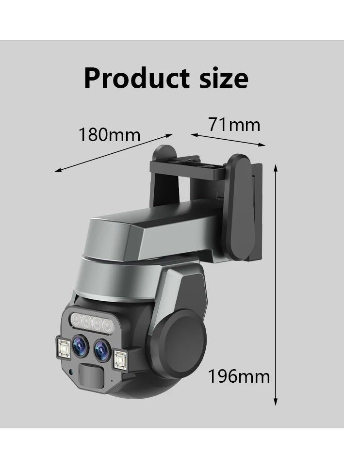MOCOM - Home outdoor AI intelligent wifi, binocular 10x zoom, 6MP high-definition night vision, mobile phone remote monitoring, dual cam - Image 1