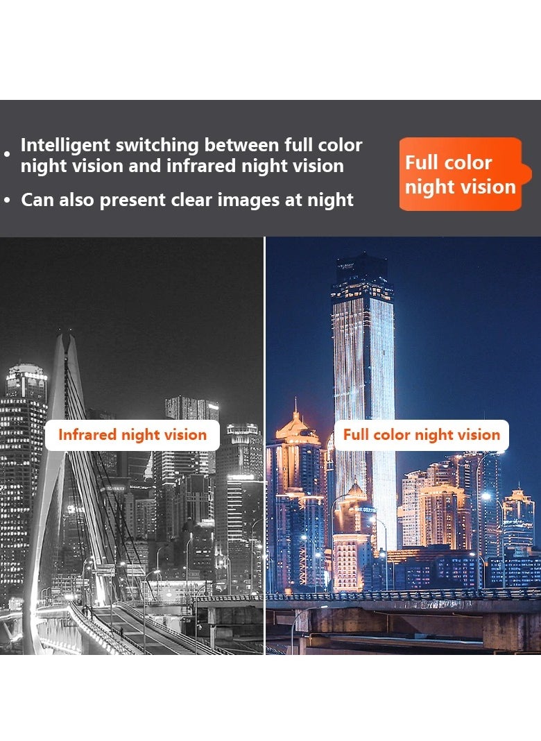 MOCOM - Home outdoor AI intelligent wifi, binocular 10x zoom, 6MP high-definition night vision, mobile phone remote monitoring, dual cam - Image 1