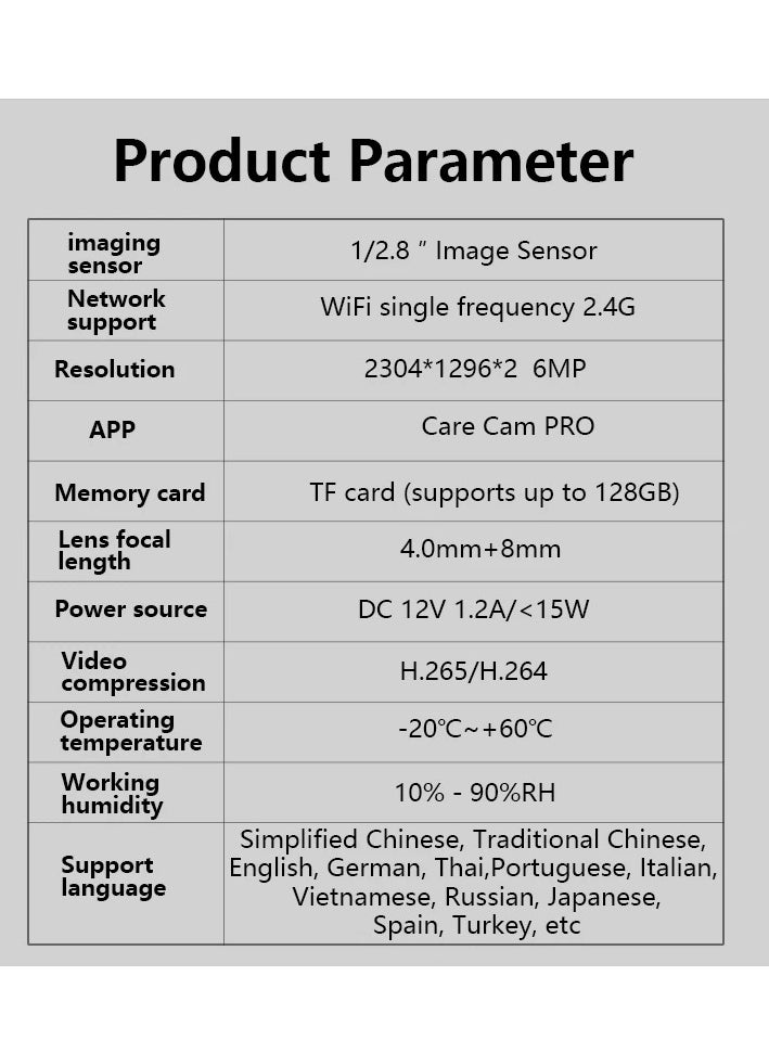 MOCOM - Home outdoor AI intelligent wifi, binocular 10x zoom, 6MP high-definition night vision, mobile phone remote monitoring, dual cam - Image 1