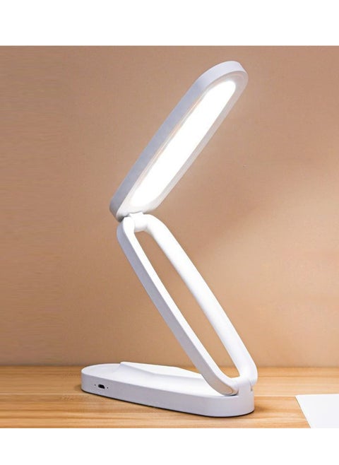 Foldable LED Desk Lamp, Portable Rechargeable Table Light with 3 Brightness Settings, Small Book Reading Light, Eye-Caring Studying Light for Home, Reading, Studying, Work, Travel