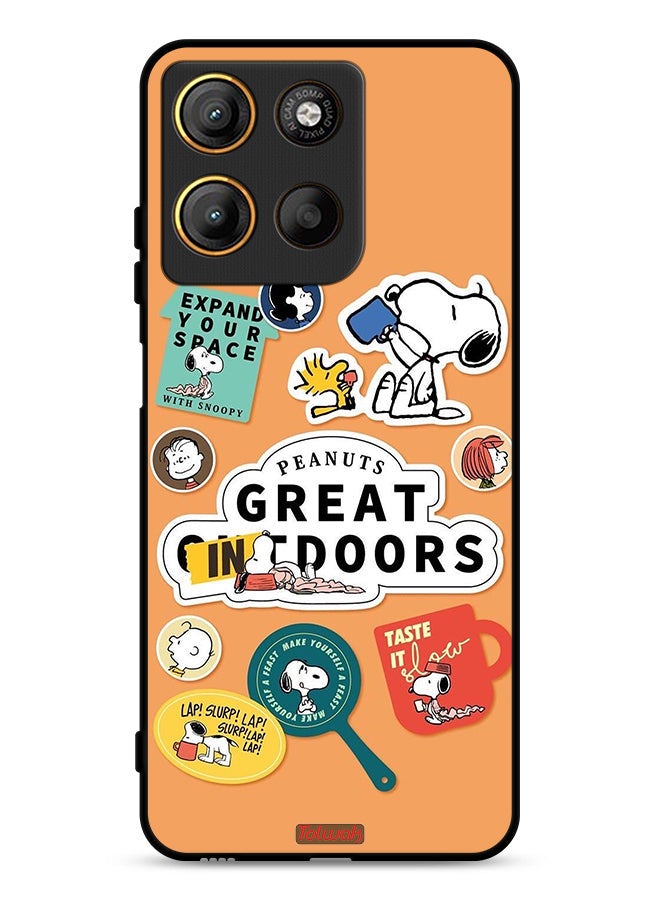 Tolwak Motorola Moto G15 Protective Case Cover Peanuts Stickers