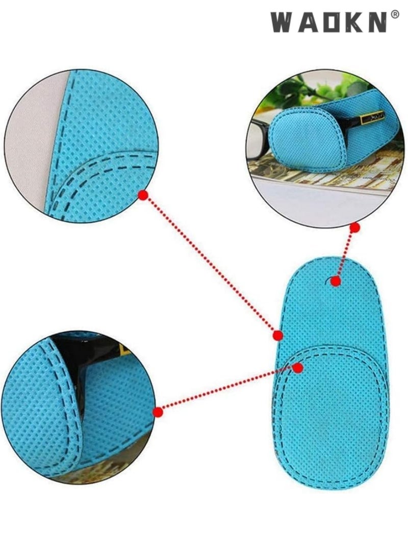 WAOKN - 4 Pack Eye Patches for Kids Girls Boys, Right & Left Eye Patch for Glasses, Lazy Eye Patch for Children Treating Lazy Eye Amblyopia Strabismus and After Surgery 10 x 5cm Full Coverage (Blue) - Image 1