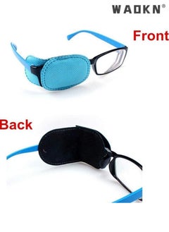WAOKN 4 Pack Eye Patches for Kids Girls Boys, Right & Left Eye Patch for Glasses, Lazy Eye Patch for Children Treating Lazy Eye Amblyopia Strabismus and After Surgery 10 x 5cm Full Coverage (Blue)  - Image 4