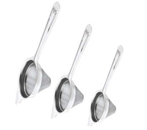 Awadh Stainless Steel Tea Strainer Chalani 22 cm Large Chalani Pack of 3 - Image 1