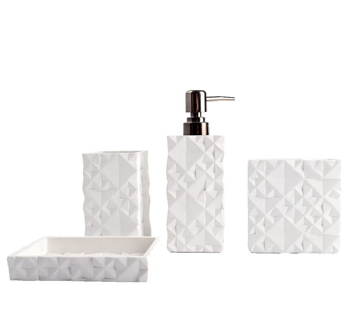 BATHROOM ACCESSORIES SETTOOTHBRUSH HOLDERFARMHOUSE BATHROOM DECOR4 PCS RESIN GIFT SET APARTMENT NECESSITIES CONTAIN TOOTHBRUSH CUPSOAP DISPENSERSOAP DISHTUMBLER