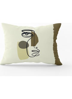 Cango Home White Green Modern Silhouette Figure Patterned Digital Print Throw Pillow Pillow Case CGH509-3550 Double Sided Printed 