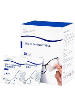 CMGTYYD Lens Cleaning Wipes, 100 Pack Pre-Moistened Individually Wrapped Wipes for Eyeglasses, Portable and Convenient, Non-Streaking for Glasses Wipes, Camera Lens, Goggles, Camera Lens, 7 x 15 cm  - Image 1