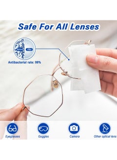 CMGTYYD Lens Cleaning Wipes, 100 Pack Pre-Moistened Individually Wrapped Wipes for Eyeglasses, Portable and Convenient, Non-Streaking for Glasses Wipes, Camera Lens, Goggles, Camera Lens, 7 x 15 cm  - Image 2
