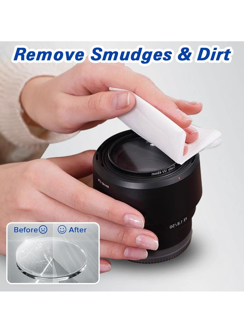 CMGTYYD Lens Cleaning Wipes, 100 Pack Pre-Moistened Individually Wrapped Wipes for Eyeglasses, Portable and Convenient, Non-Streaking for Glasses Wipes, Camera Lens, Goggles, Camera Lens, 7 x 15 cm - Image 3