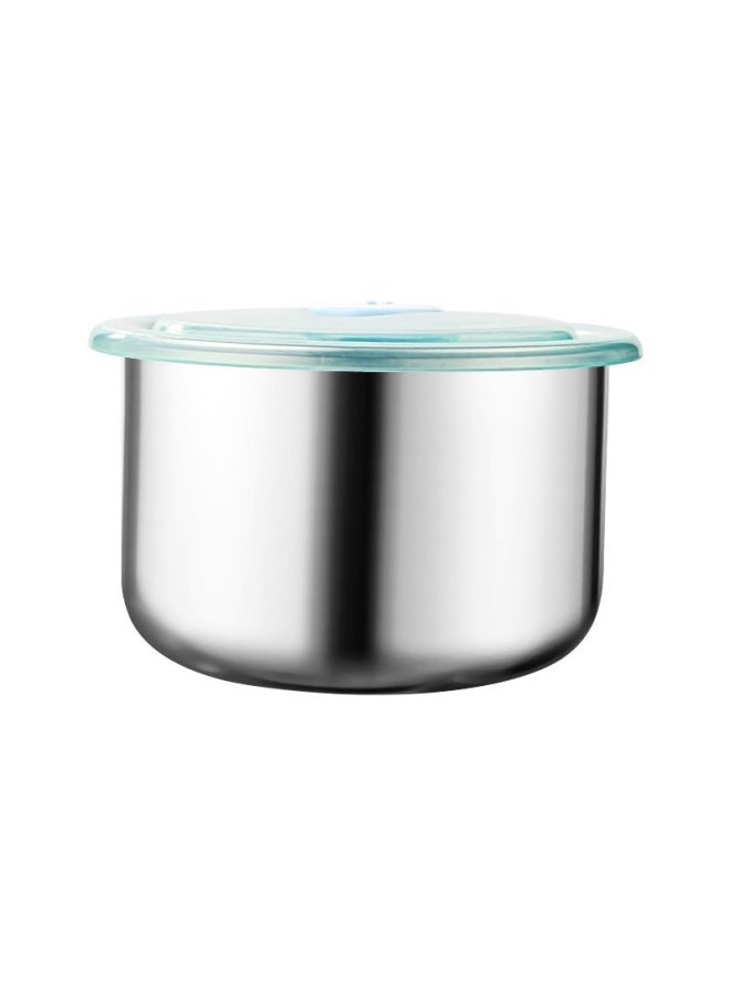 304 Stainless Steel Portable Crisper Baby Food Supplement Box Round Fruit Preservation Sealed Box Refrigerator Storage Box-Specifications:304 Stainless Steel Crisper (with Lid)  - Image 1