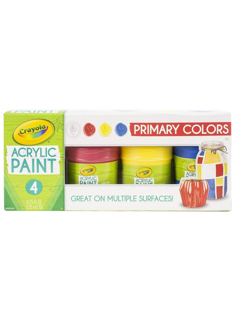 كرايولا مجموعة ألوان أكريليك كرايولا الأساسية متعددة الألوان من 5 إلى 10 سنوات - Image 1